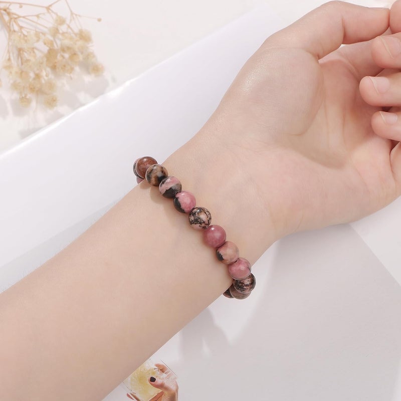 Yiyang 13th 16th 18th 21st 25th 30th 35th 40th 45th 50th 60th 65th 70th 75th 80th Birthday Gifts for Women, Natural Stone Bracelet Birthday Gifts for Women Mom Daughter Grandma Sister Coworker - Image 4